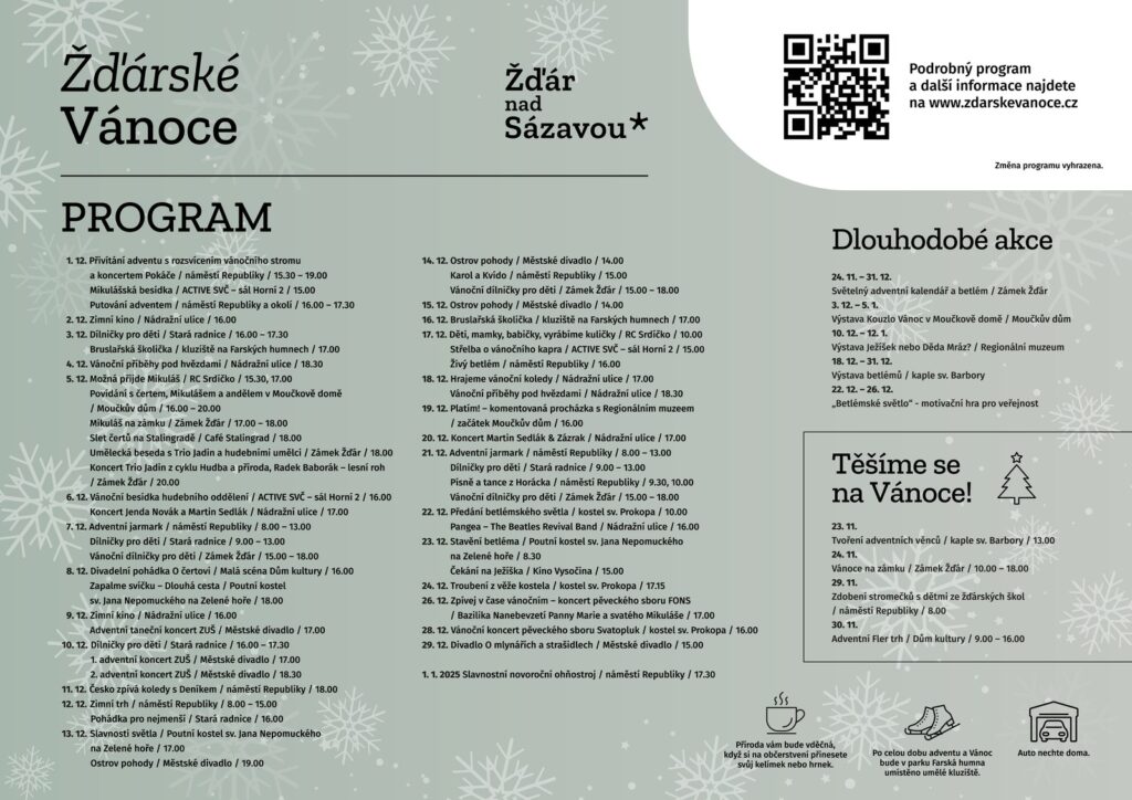 Žďárské Vánoce - souhrnný program